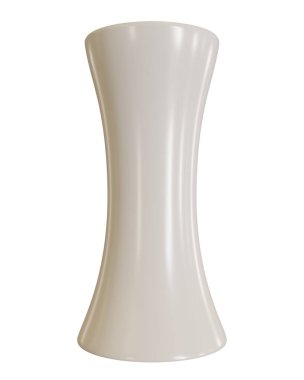 Beyaz arka planda beyaz vazo. 3d oluşturma.