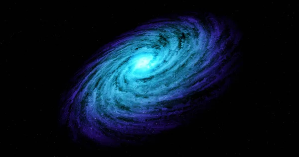 Güzel galaksi. Spiral galaksi, Samanyolu 'nun çizimi. 3D görüntüleme. Evrendeki galaksiler.