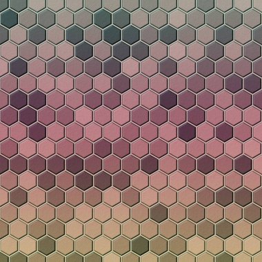 Kahverengi altıgen doku arka planı. Örnek arka plan. 3D görüntüleme. Altıgen tuğla duvar.