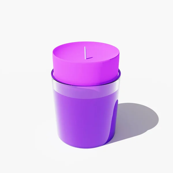 Candle Branding Mock Rendering Illustration 燃烧的蜡烛隔离 3D插图 — 图库照片