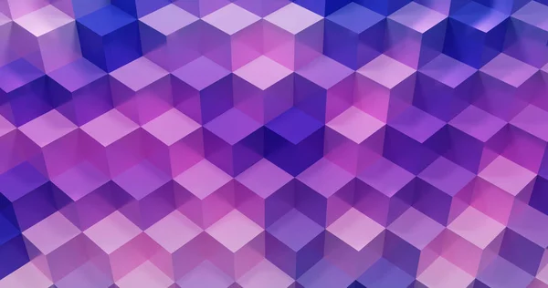 Abstract blue and purple cubes pattern background. 3d rendering.