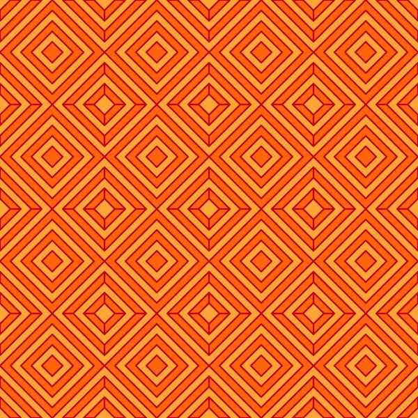 Blanco Naranja Abstracta Línea Geométrica Diagonal Cuadrada Sin Costura Fondo — Vector de stock