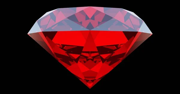 Red Diamond Icon Rendering — Stock Photo, Image