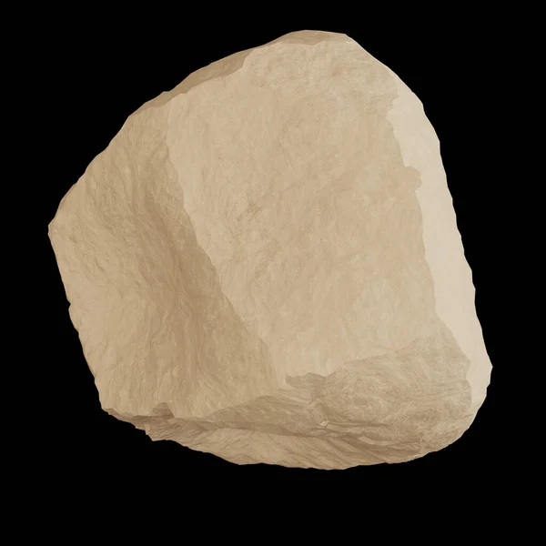 Реалистичный Камень Черном Фоне Рендеринг — стоковое фото
