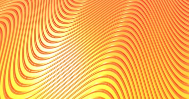 Gold wave lines pattern. Abstract background. 3d rendering.