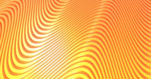 Gold Wave Lines Pattern Abstract Background Rendering — Fotografia de Stock