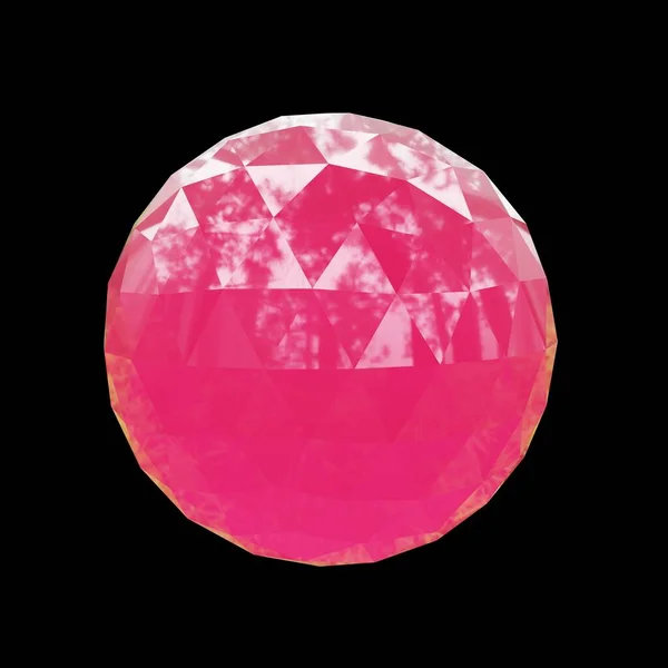 Рожевий Декоративний Скляний Візуалізація — стокове фото