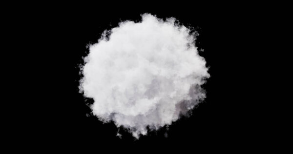 Shapes abstract cloud. 3d rendering of Cloud.