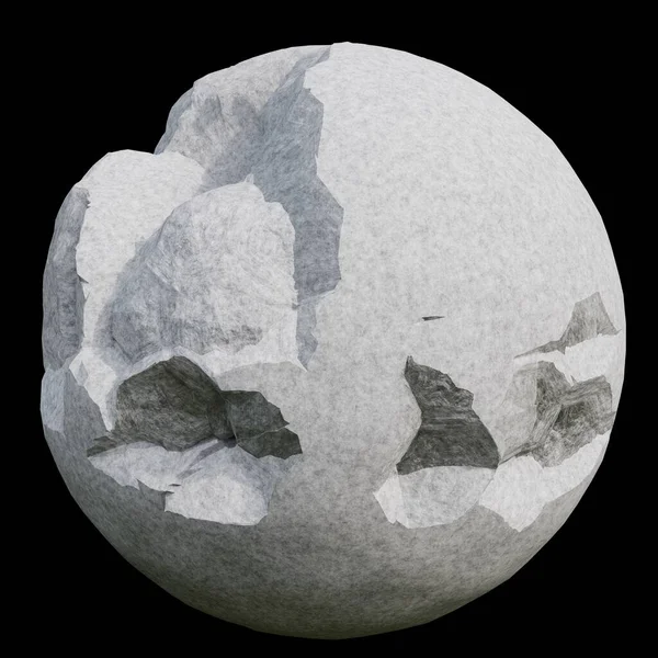 Реалистичный Камень Круга Черном Фоне Рендеринг — стоковое фото