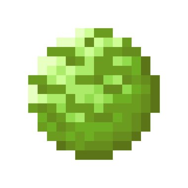 Limonlu dondurma kaşığı pikseli resim. Vektör illüstrasyonu.