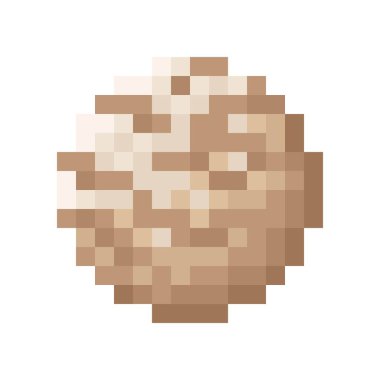 Dondurma kepçesi piksel sanatı. Vektör illüstrasyonu.