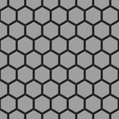 Gri altıgen doku arka planı. 3D görüntüleme. Altıgen tuğla duvar.