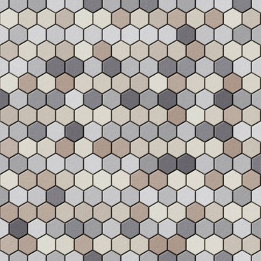 Renkli altıgen dokusu arka planı. Örnek arka plan. 3D görüntüleme. Altıgen tuğla duvar.