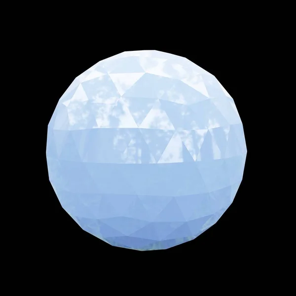 Bola Kaca Dekoratif Biru Rendering — Stok Foto