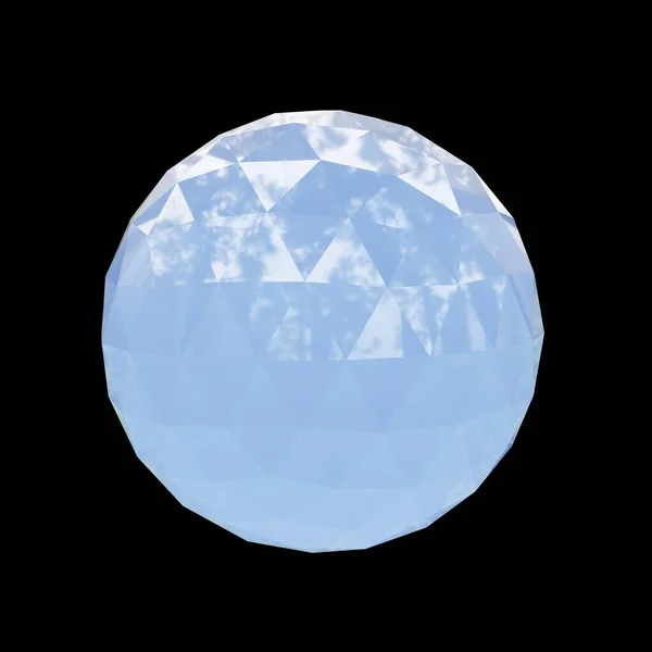 Blue Decorative Glass Ball Rendering — Stock Photo, Image