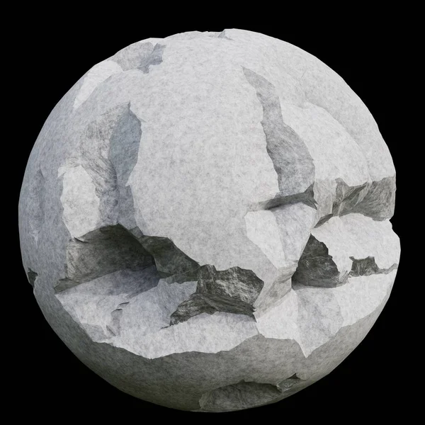Реалістичний Камінь Кола Чорному Тлі Візуалізація — стокове фото