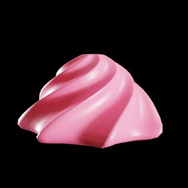 Meringa Dolce Pastello Rosa Rendering — Foto Stock