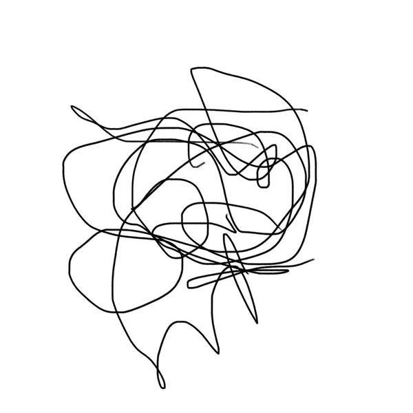 Freestyle Tekening Formless Doodle Abstracte Handtekening Schrijfpatroon — Stockfoto