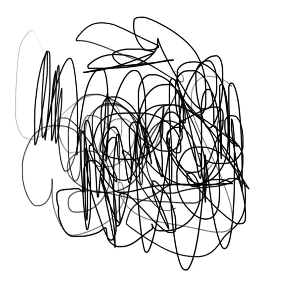 Freestyle Tekening Formless Doodle Abstracte Handtekening Schrijfpatroon — Stockfoto