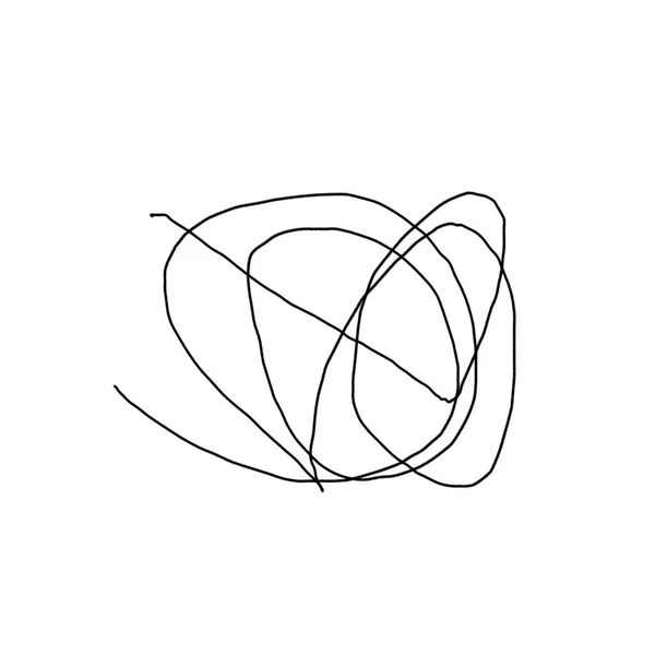 Freestyle Tekening Formless Doodle Abstracte Handtekening Schrijfpatroon — Stockfoto