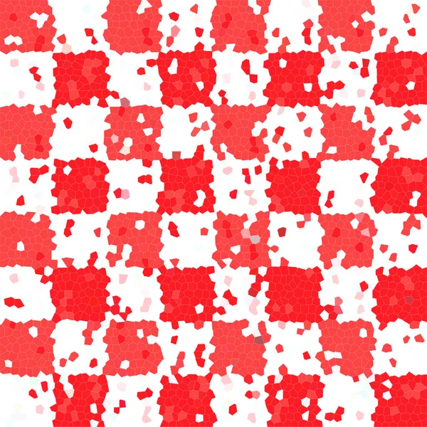 Mosaico Xadrez Vermelho Branco Contexto Abstrato — Fotografia de Stock