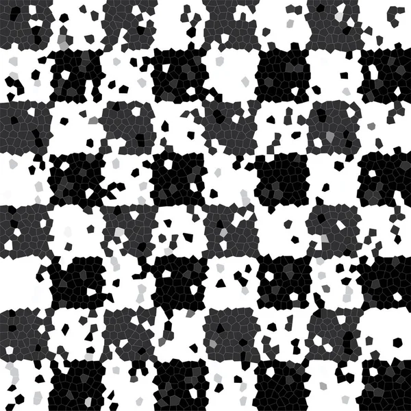 Black and white checkerboard mosaic. Abstract background.