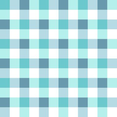 Yeşil, mavi ve beyaz ekoseli desensiz arka plan. Vektör illüstrasyonu.