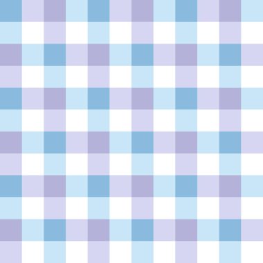 Mor, mavi ve beyaz ekose desenli arka plan. Vektör illüstrasyonu.