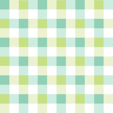 Yeşil ve beyaz ekose desenli arka plan. Vektör illüstrasyonu.