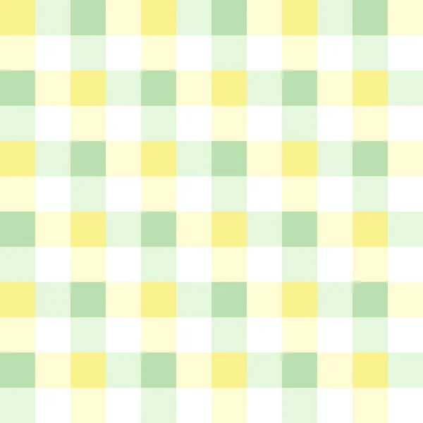 Green Yellow White Plaid Seamless Pattern Background Vector Illustration — Stock Vector