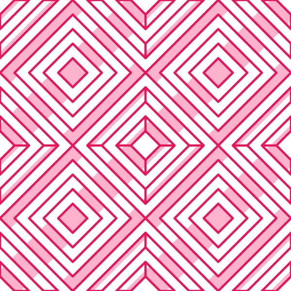 Biały Różowy Pastel Abstrakcyjna Linia Geometryczna Przekątna Kwadratowy Bezszwowy Wzór — Wektor stockowy