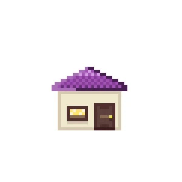 Pixel Art Maison Illustration Vectorielle — Image vectorielle