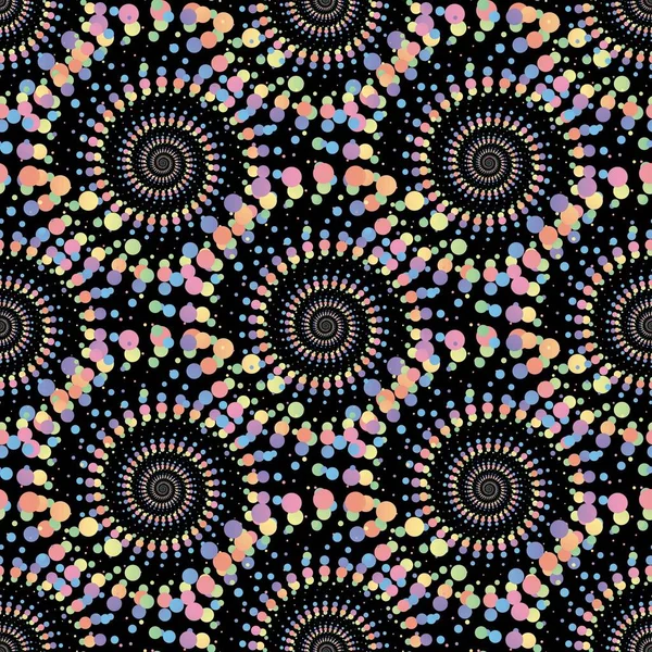 Rainbow Pastel Mandala Abstrato Meio Tom Sem Costura Padrão Fundo —  Vetores de Stock