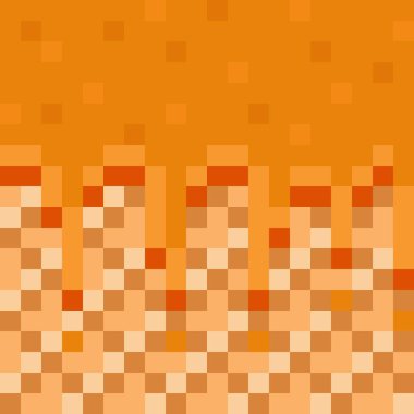 Turuncu kaplı gofretler kusursuz desenli pikseller. Vektör arkaplanı.