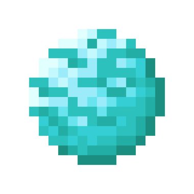 Naneli dondurma kaşığı pikseli resim. Vektör illüstrasyonu.