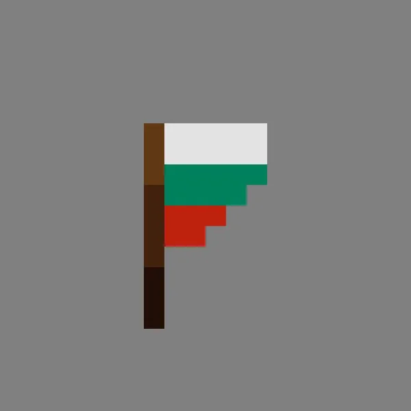 Bulgaria Bandiera Pixel Art Illustrazione Vettoriale — Vettoriale Stock