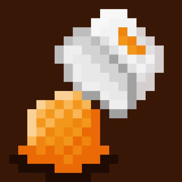 Orange Eisbecher Verschüttet Pixelkunst Vektorillustration — Stockvektor