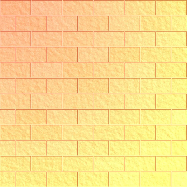 Gradient Żółty Pomarańczowy Cegły Ściany Tekstury Tła — Zdjęcie stockowe