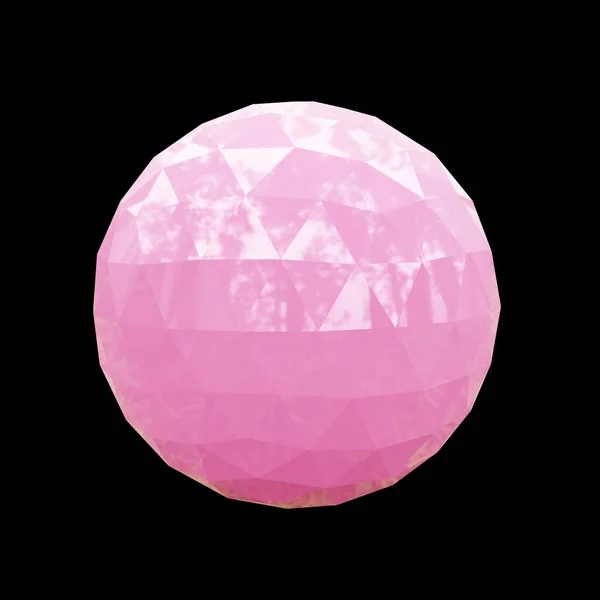 Pink Decorative Glass Ball Rendering — Stock Photo, Image