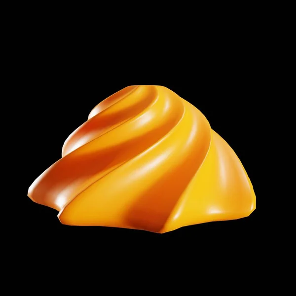 オレンジ甘いメレンゲ 3Dレンダリング — ストック写真