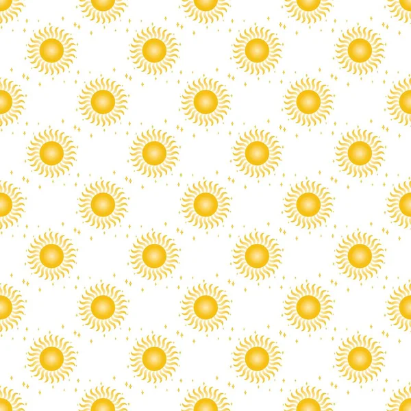 Sun pattern background. Seamless summer pattern.
