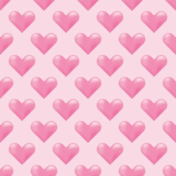 Heart Seamless Pattern Valentine Day Vector Background — Stock Photo, Image