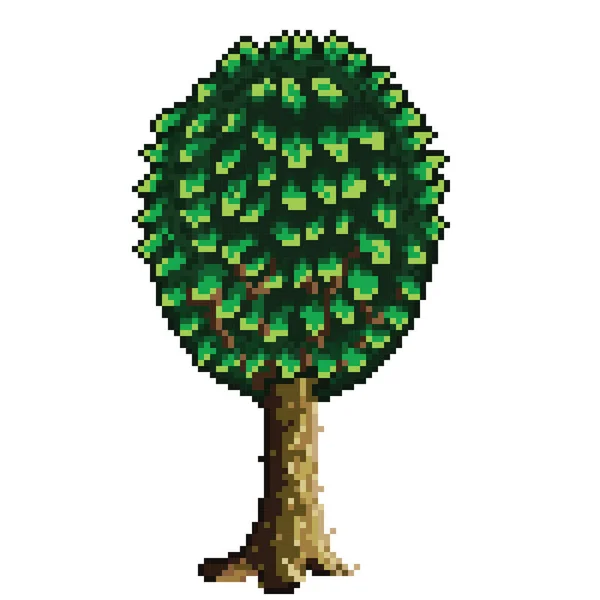 Пиксельный Рисунок Дерева Векторное Изображение — стоковый вектор