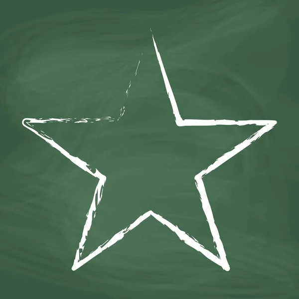 星条线图标设计 白色粉笔 在黑板上画画 — 图库矢量图片