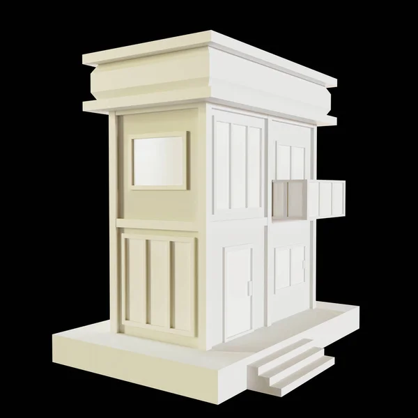 Vita Huset Modern Stil Våningsmodell Arkitektur Tillverkad Papper Låg Poly — Stockfoto