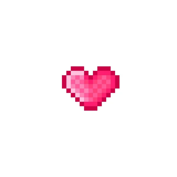 Pixel Art Background Heart Pixel Art Vector Illustration Valentine Day — Archivo Imágenes Vectoriales