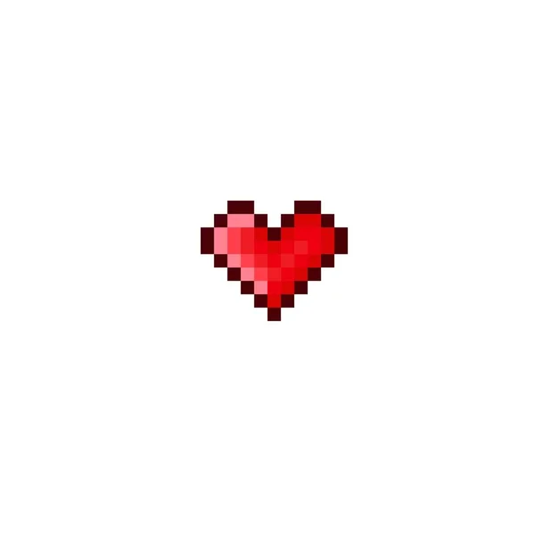 Pixel Art Background Heart Pixel Art Vector Illustration — Archivo Imágenes Vectoriales