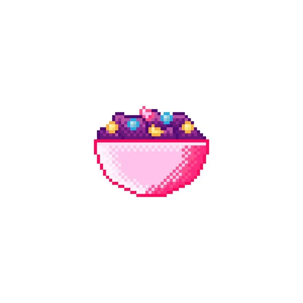 Vegetable Salad Pixel Art Valentine Day — стоковий вектор