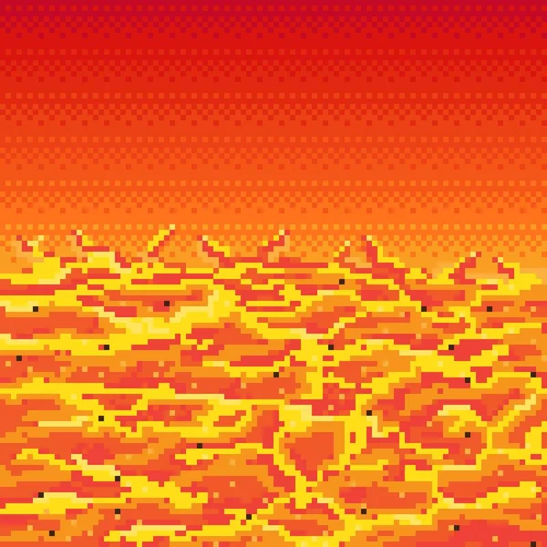 Pixel Art Lave Lava Dans Espace Art Lave Fond — Image vectorielle