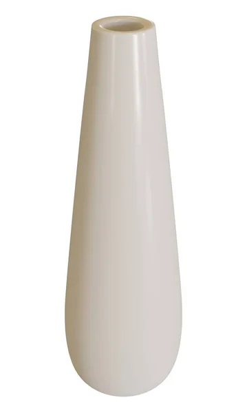 Weiße Vase Auf Weißem Hintergrund Darstellung — Stockfoto